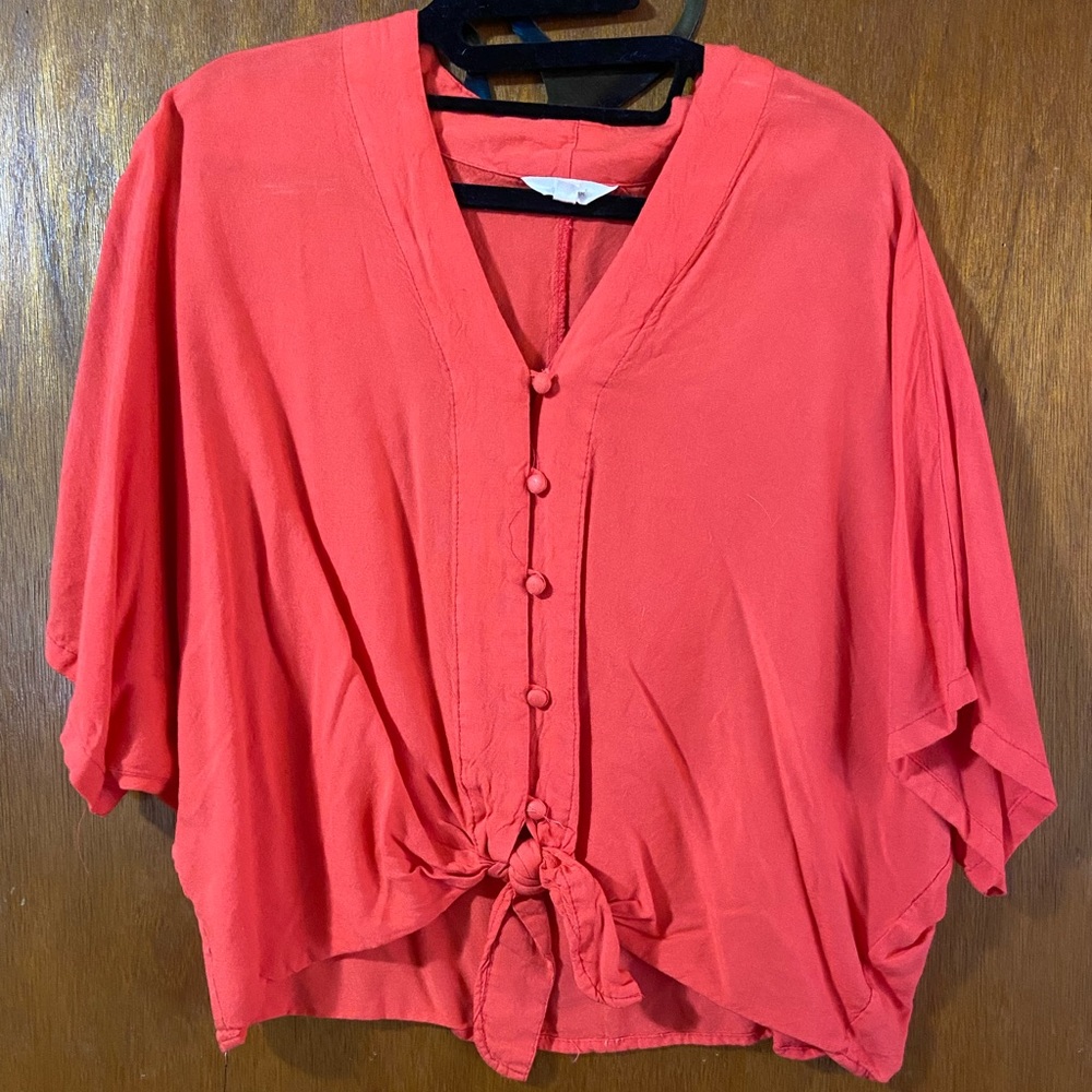 Button down crop top